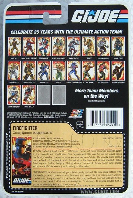G.I.Joe: Barbecue (v4) - Hasbro (G.I.Joe 25th Anniversary) action figure collectible - Main Image 4