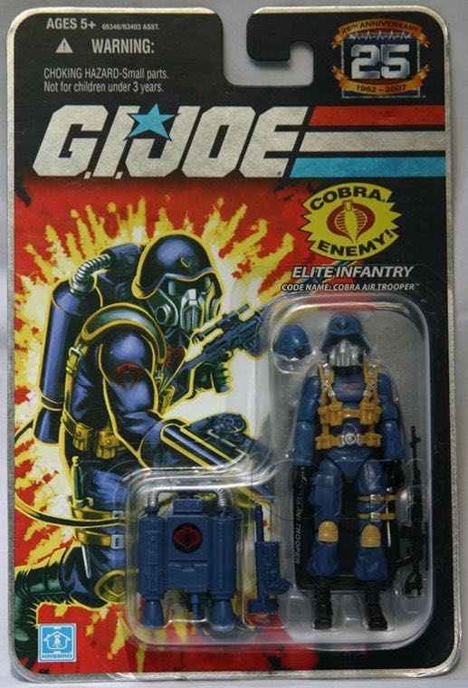 G.I.Joe: Cobra Air Trooper (v1) - Hasbro (G.I.Joe 25th Anniversary) action figure collectible - Main Image 3