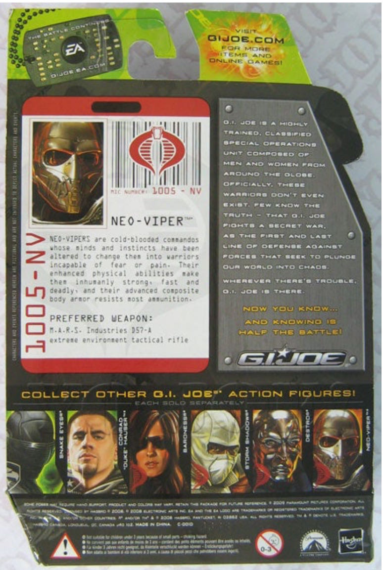 G.I.Joe: Neo-Viper (v9) - Hasbro (Rise Of Cobra) action figure collectible - Main Image 4