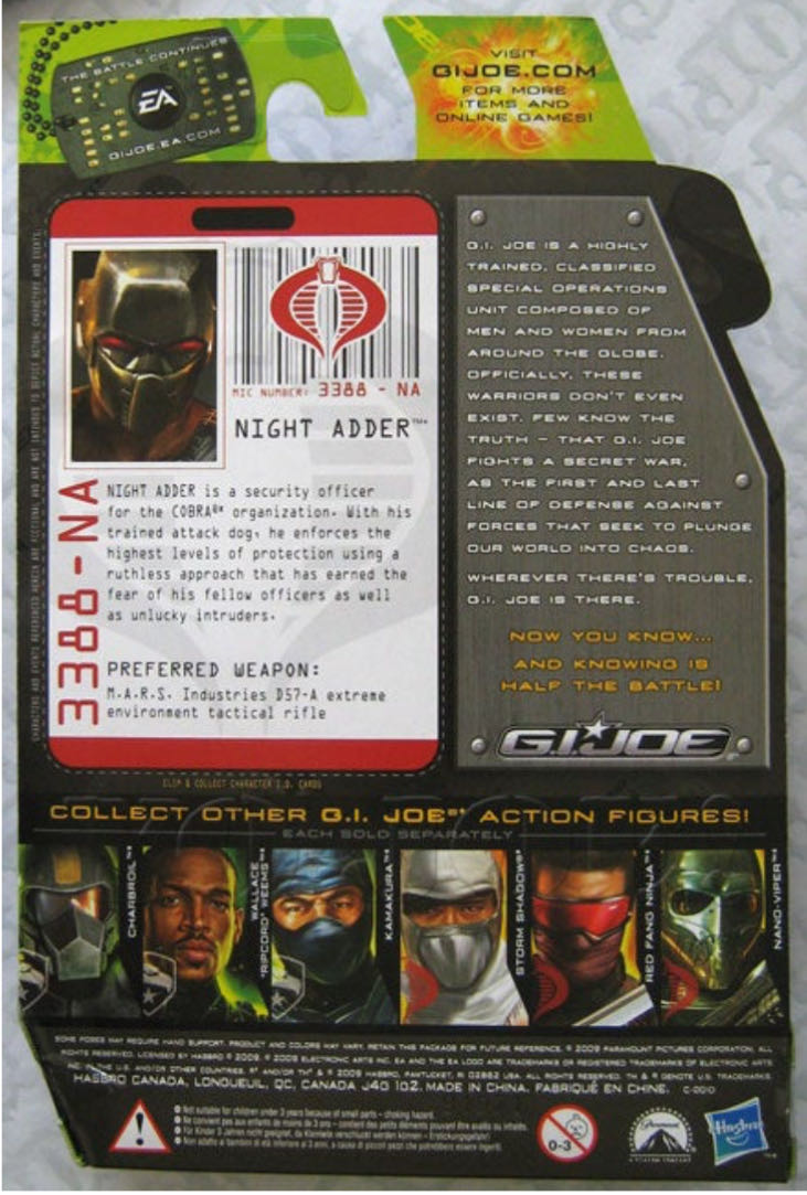 G.I.Joe: Night Adder (v1) - Hasbro (Rise Of Cobra) action figure collectible - Main Image 4