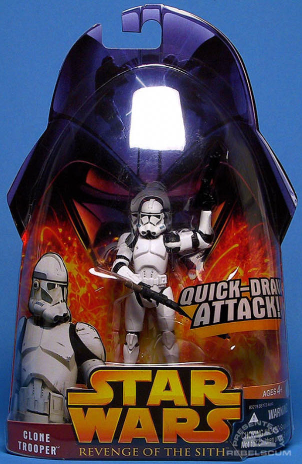 Star Wars: Clone Trooper (Quick-Draw Attack!) - Hasbro (Revenge of the Sith III-06) action figure collectible - Main Image 3