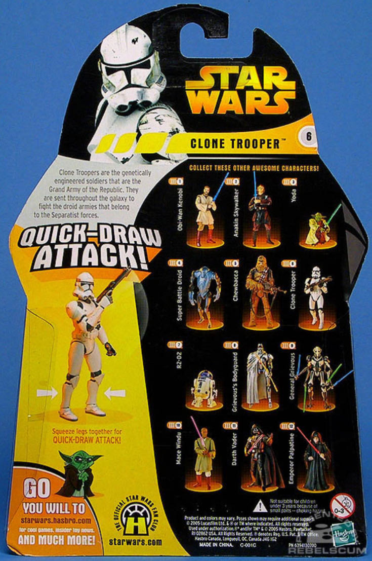 Star Wars: Clone Trooper (Quick-Draw Attack!) - Hasbro (Revenge of the Sith III-06) action figure collectible - Main Image 4