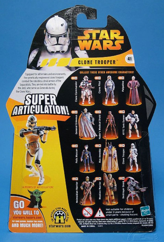 Star Wars: Clone Trooper (Super Articulation!) - Hasbro (Revenge of the Sith III-41) action figure collectible - Main Image 4