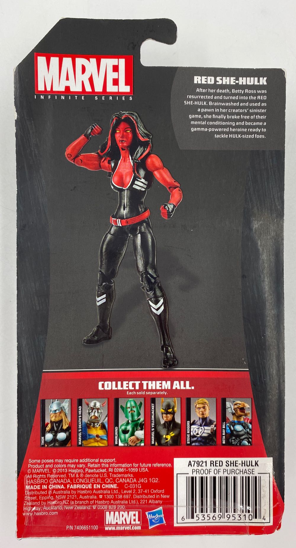 Marvel: She-Hulk, Red - Hasbro (Marvel Infinite Series) action figure collectible - Main Image 3