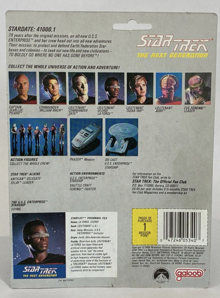 Star Trek TNG: Geordi La Forge - Galoob (Star Trek The Next Generation) action figure collectible - Main Image 4