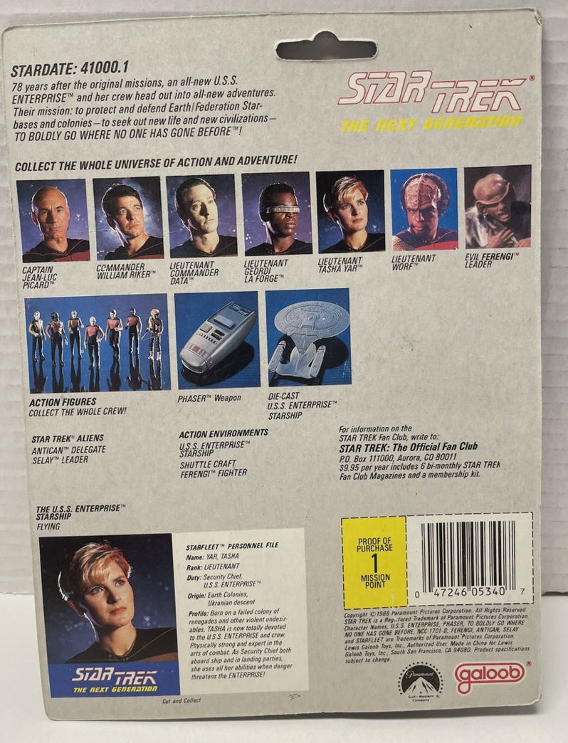 Star Trek TNG: Tasha Yar - Galoob (Star Trek The Next Generation) action figure collectible - Main Image 4
