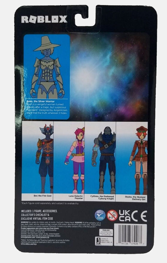 Roblox: Aven, The Silver Warrior - Jazwares (Roblox Imagination Collection) action figure collectible - Main Image 4