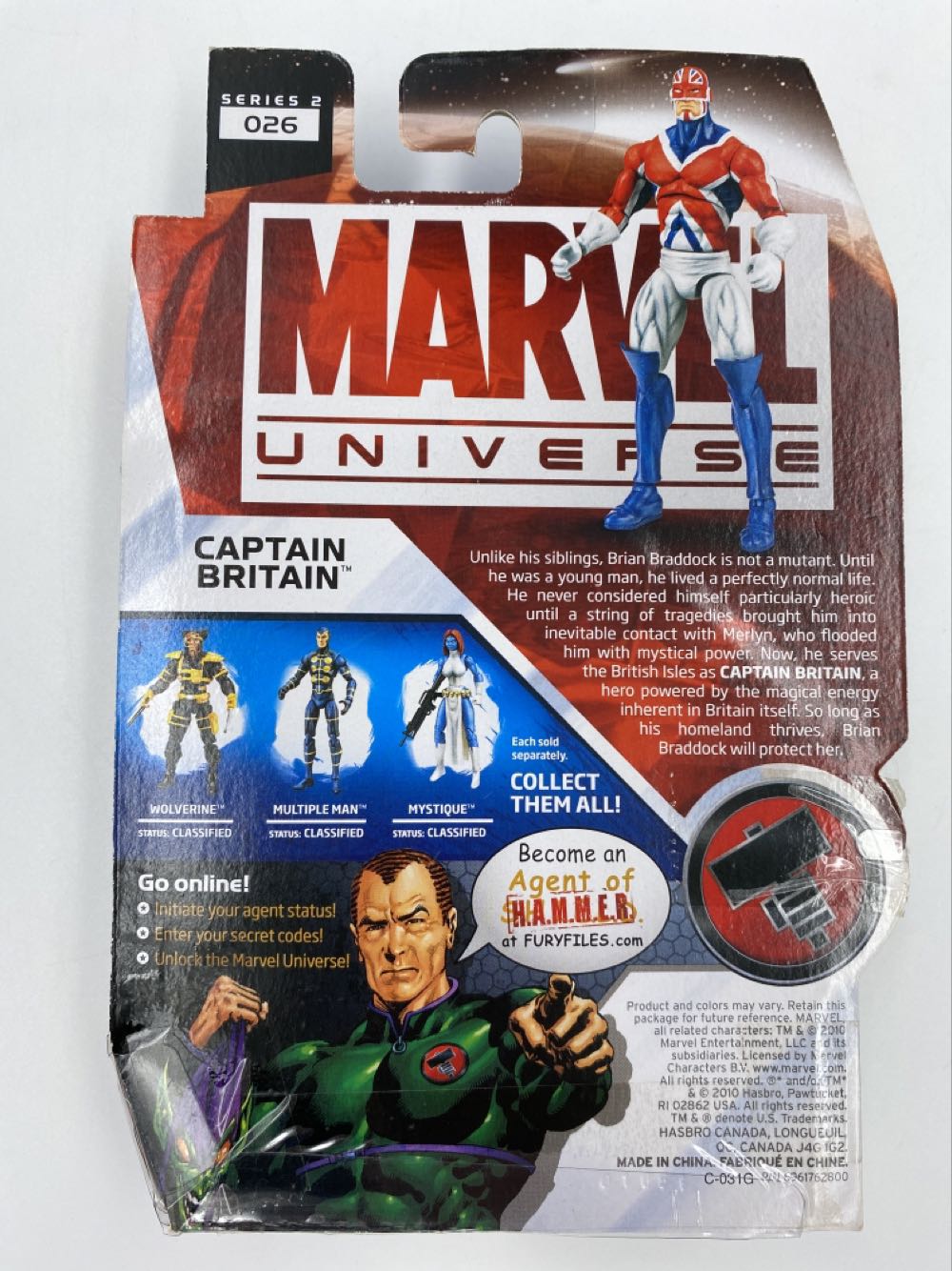 Marvel: Captain Britain - Hasbro (Marvel Universe Fury Files) action figure collectible - Main Image 3