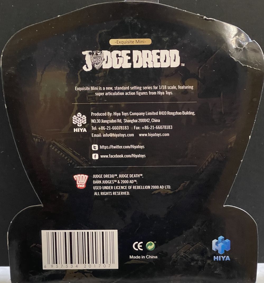 Judge Dredd 2000 A.D. Judge Mortis - Hiya Toys Limited (JUDGE DREDD) action figure collectible [Barcode 6957534201707] - Main Image 2