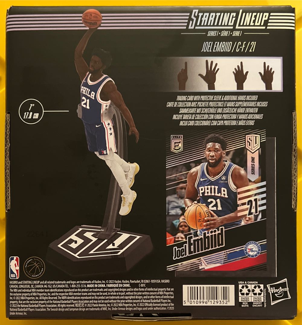 Hasbro Starting Lineup Series 1 Joel Embid Philadelphia 76ers - Hasbro (NBA Starting Lineup) action figure collectible [Barcode 5010996129352] - Main Image 2