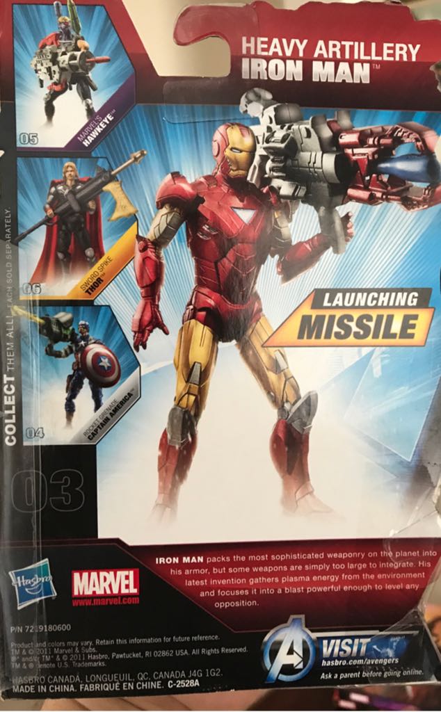 Marvel’s The Avengers: Iron Man (Heavy Artillery) - Hasbro (Marvel’s The Avengers) action figure collectible [Barcode 653569699453] - Main Image 2