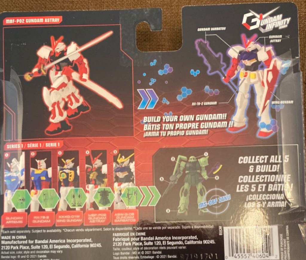 Mb-Po2 Gundam Astray - Ban Dai (Gundam Infinity Series) action figure collectible [Barcode 045557406042] - Main Image 2