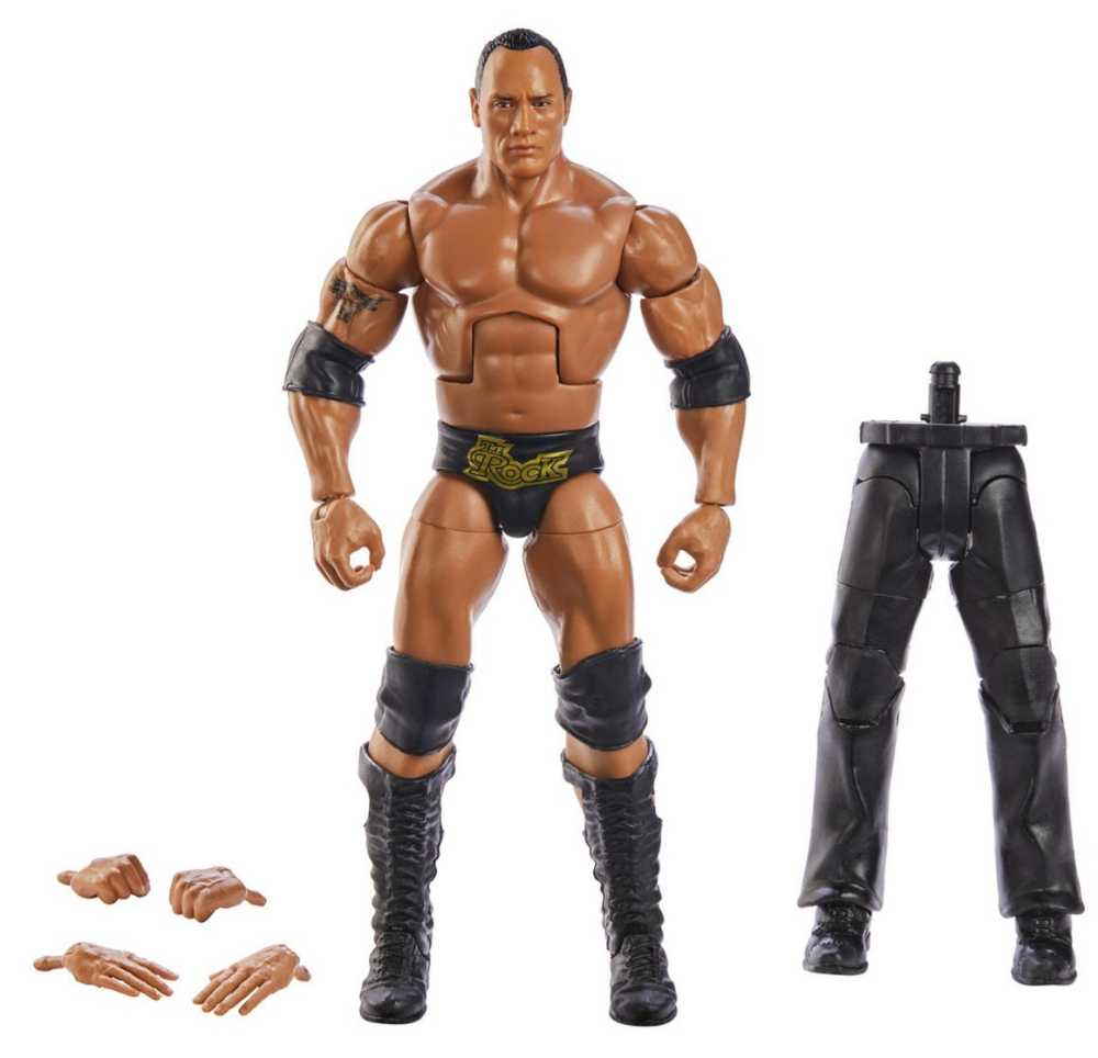 The Rock (Elite Wrestlemania 39) - Mattel (WWE Elite WrestleMania Hollywood) action figure collectible [Barcode 194735105571] - Main Image 3