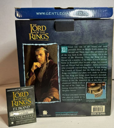 Lord of The Rings: Elrond Collectible Bust LE (COA #0648/2500) - Gentle Giant LTD (Sci-Fi/Adventure/Fantasy) action figure collectible [Barcode 871810003181] - Main Image 4