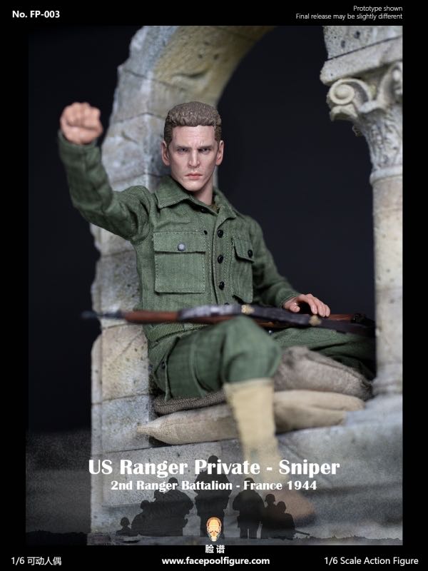 WWII U.S. Ranger Sniper 2nd Ranger Battalion France 1944 - Facepoolfigure (Saving Private Ryan) action figure collectible - Main Image 2