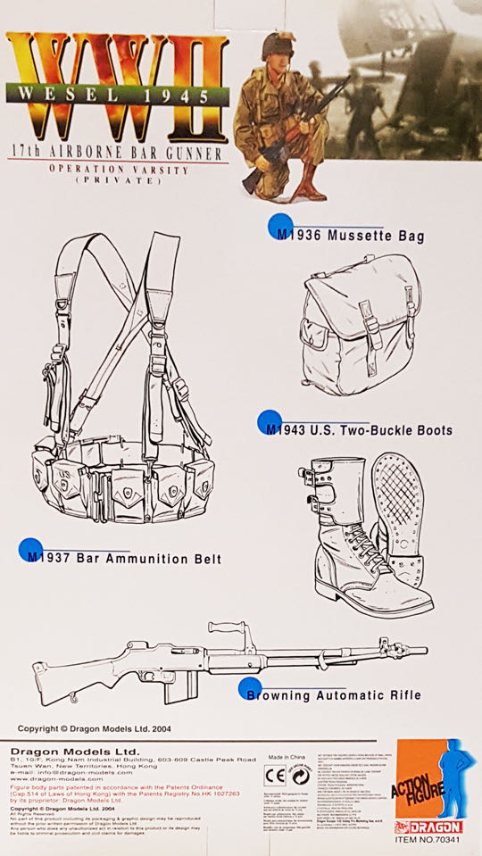 Garrett White PFC BAR Gunner - Dragon Models Ltd. (WWII) action figure collectible [Barcode 089195703415] - Main Image 2
