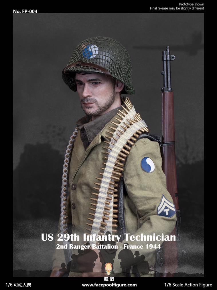 WWII U.S. 29th Infantry Technician 2nd Ranger Battalion - Facepoolfigure (Saving Private Ryan) action figure collectible - Main Image 2