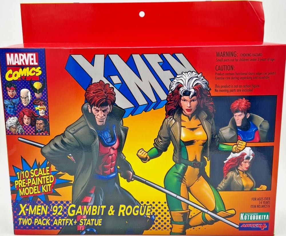 X-Men 92 ARTFX Gambit & Rogue Marvel X-Men ’92 ARTFX+ - Gambit & Rogue - Kotobukiya Artfx+ (Marvel X-Men ‘92) action figure collectible [Barcode 4934054006236] - Main Image 4