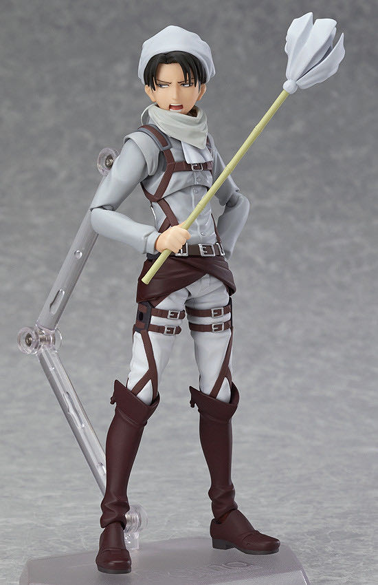 Figma - Attack On Titan - Figma EX-020 - Levi (Cleaning Version) 6” Action Figure - Figma action figure collectible - Main Image 2