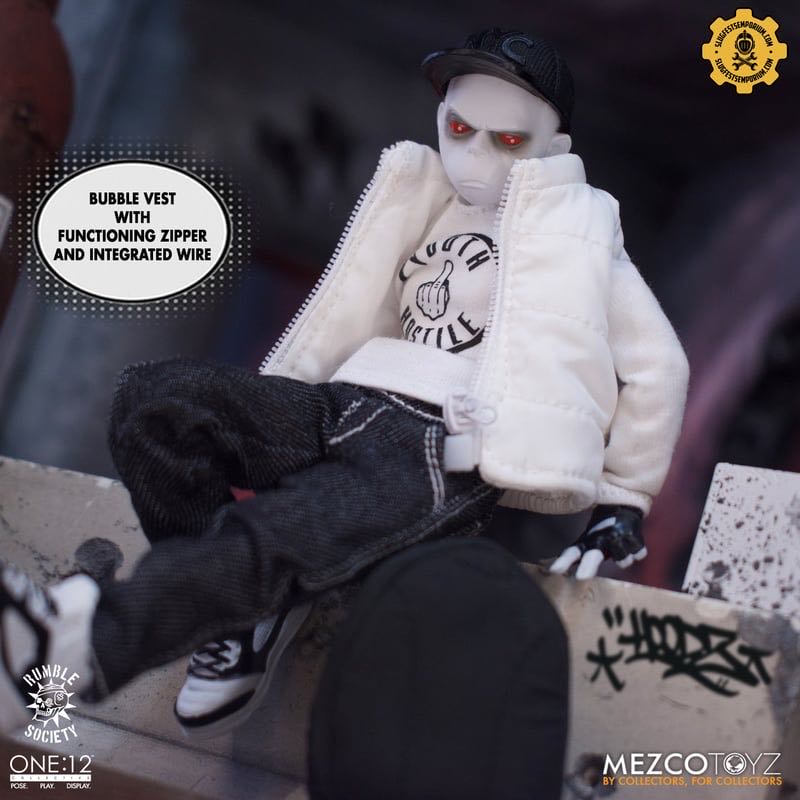 Mezco - One:12 Collective - Rumble Society - Hoodz Vapor - Burner Edition 6” Action Figure - Mezco Toyz (One:12 Collective - Rumble Society) action figure collectible - Main Image 4