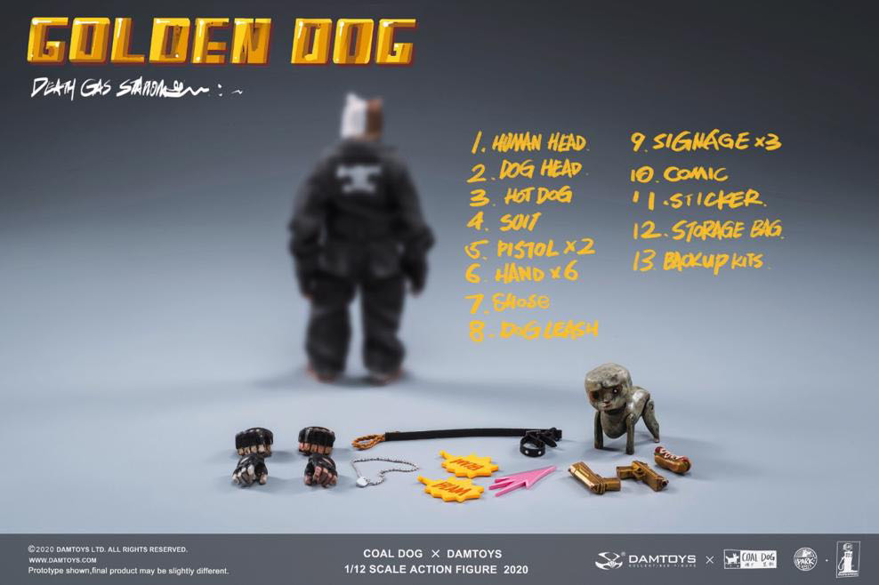 Death Gas Station - Golden Dog - Damtoys x Coal Dog (Death Gas Station) action figure collectible - Main Image 2