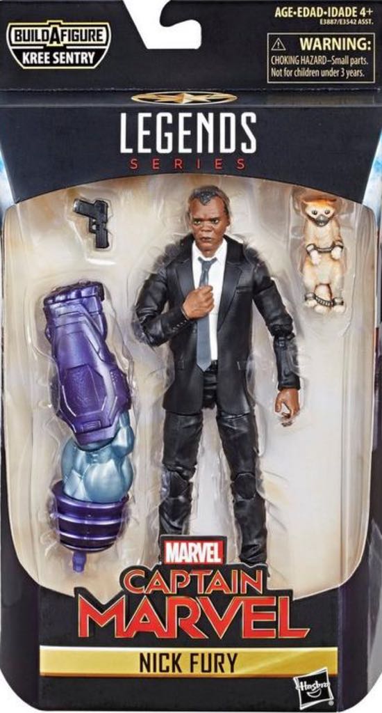 Nick Fury w/Goose - (Captain Marvel) - Hasbro (Hasbro BAF Wave: Kree Sentry) action figure collectible - Main Image 2