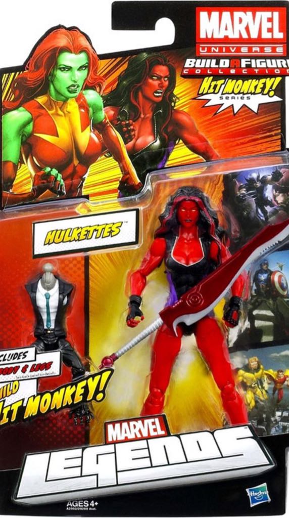 Red She-Hulk - Hasbro - Marvel Legends (Hasbro BAF Wave: Hit-Monkey) action figure collectible - Main Image 2