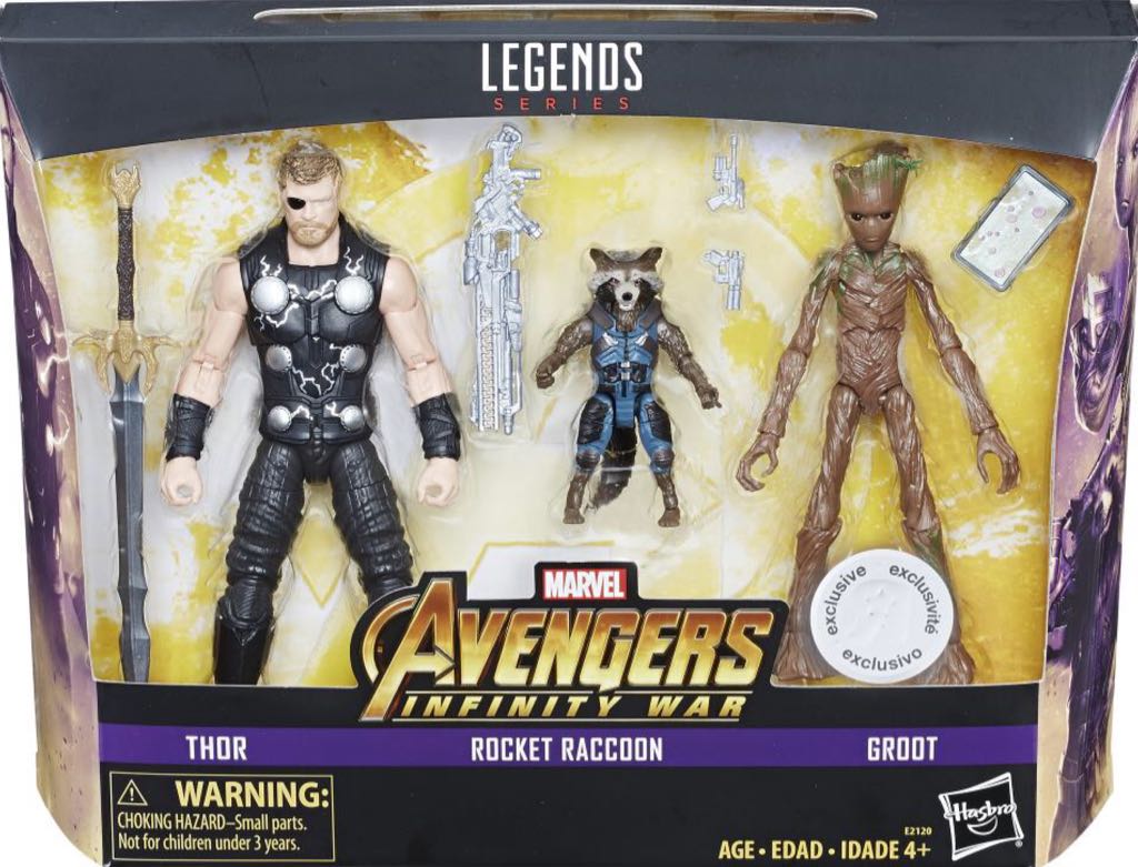 Groot (MCU) Teen - Hasbro - Marvel Legends (Hasbro Box Set: Infinity War 3-Pack) action figure collectible - Main Image 2