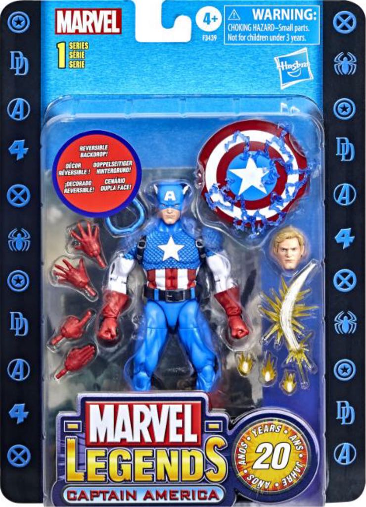Captain America (Classic) Unmasked Head - Hasbro - Marvel Legends (Marvel Legends 20th Anniversary) action figure collectible - Main Image 2