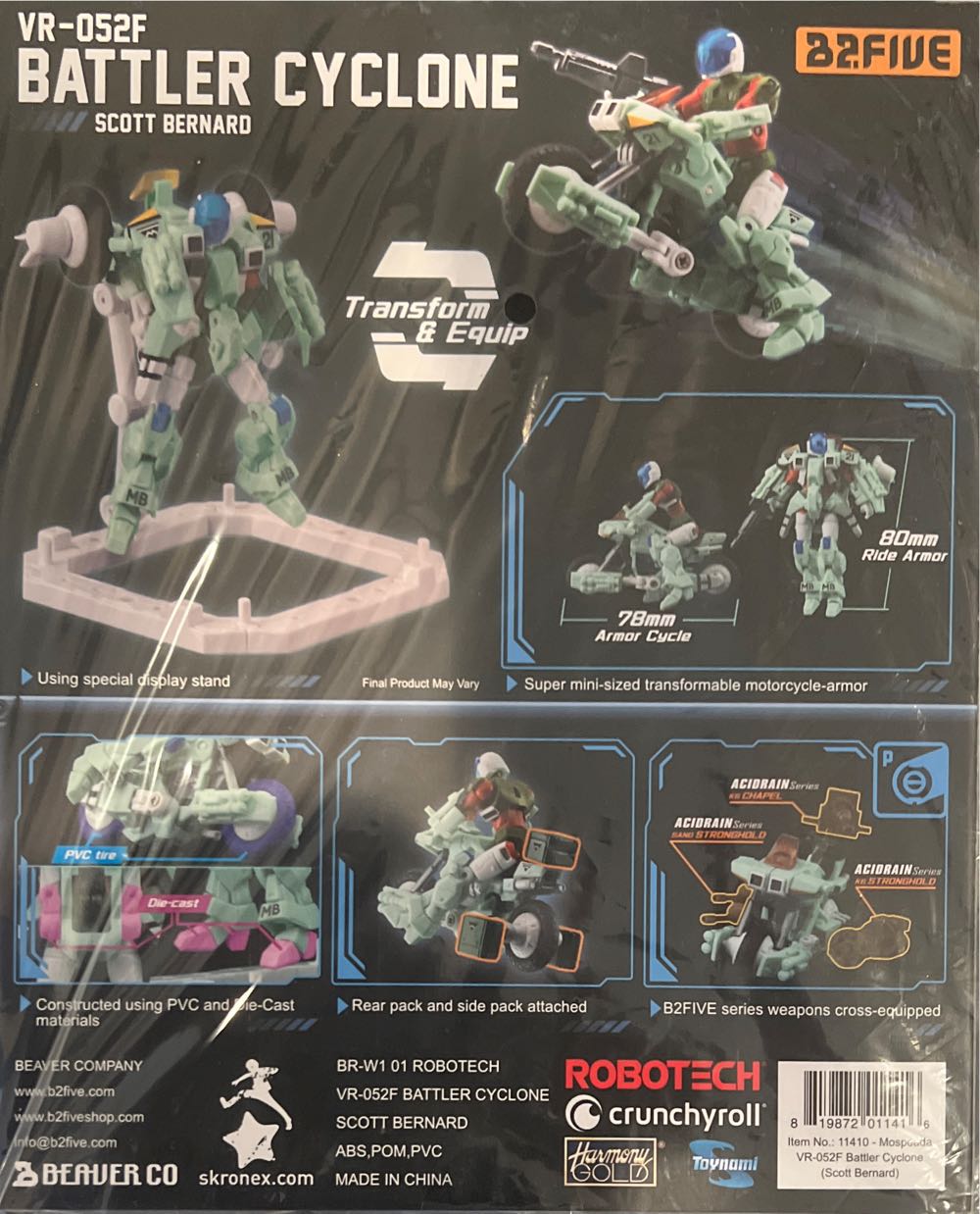 Macross Robotech Cyclone Scott Bernard 1/28 - Toynami (Macross/Robotech) action figure collectible [Barcode 819872011416] - Main Image 3