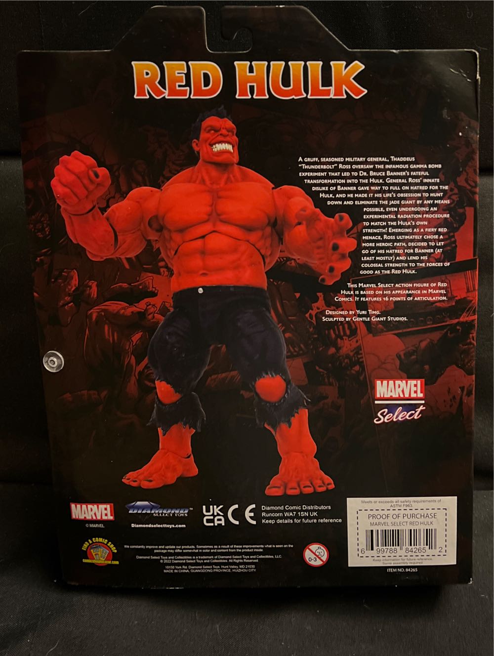 Diamond Select Toys Marvel Select Red Hulk Action Figure - Diamond Select (Marvel Select) action figure collectible [Barcode 699788842652] - Main Image 3