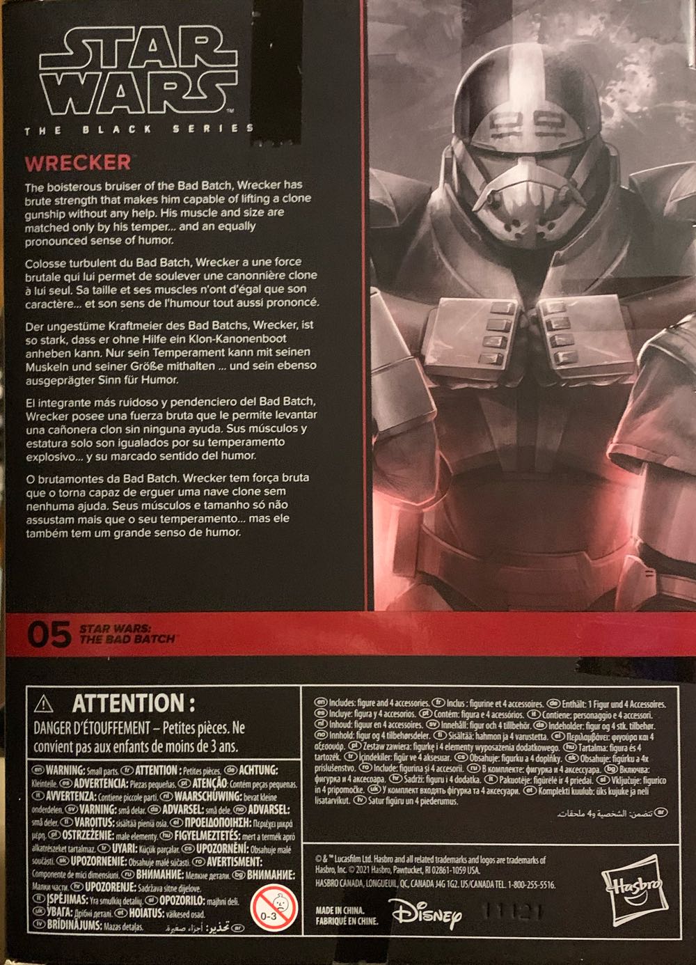 Wrecker - Disney / Hasbro (Black Series 6” Bad Batch 2020- 2024) action figure collectible [Barcode 5010993873739] - Main Image 2