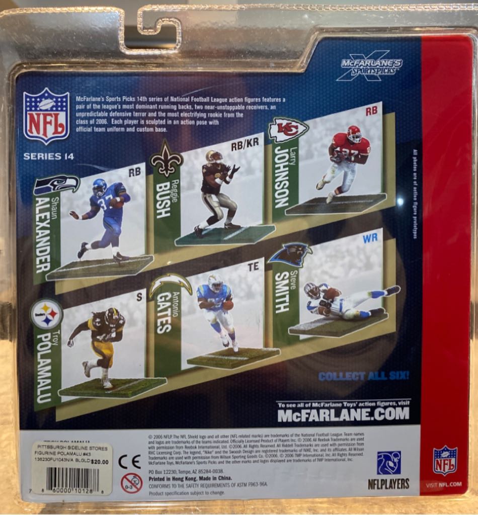 Troy Polamalu  (Mcfarlane Football) action figure collectible [Barcode 860000101288] - Main Image 2