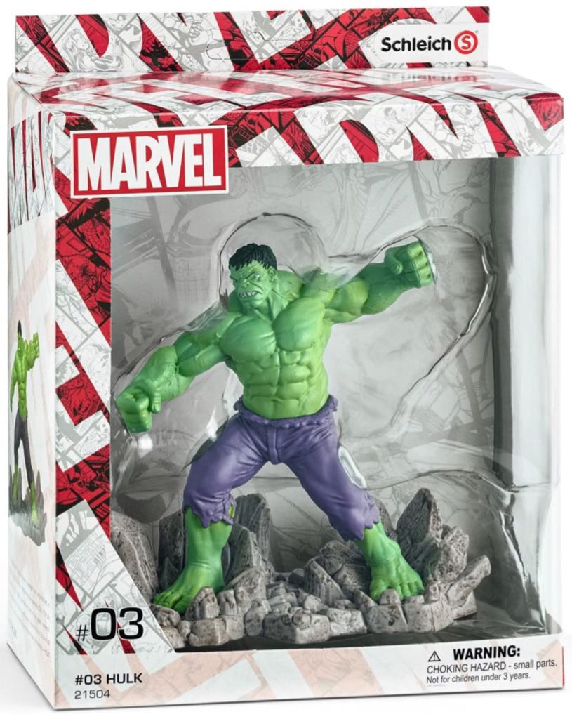 03: Hulk - Schleich (Marvel: 2017: 4.5 IN: Schleich) action figure collectible - Main Image 1