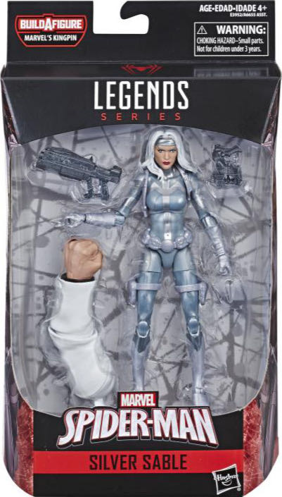 Marvel Legends Series: Silver Sable - Hasbro (Marvel Legends Series Kingpin Baf Wave) action figure collectible - Main Image 4