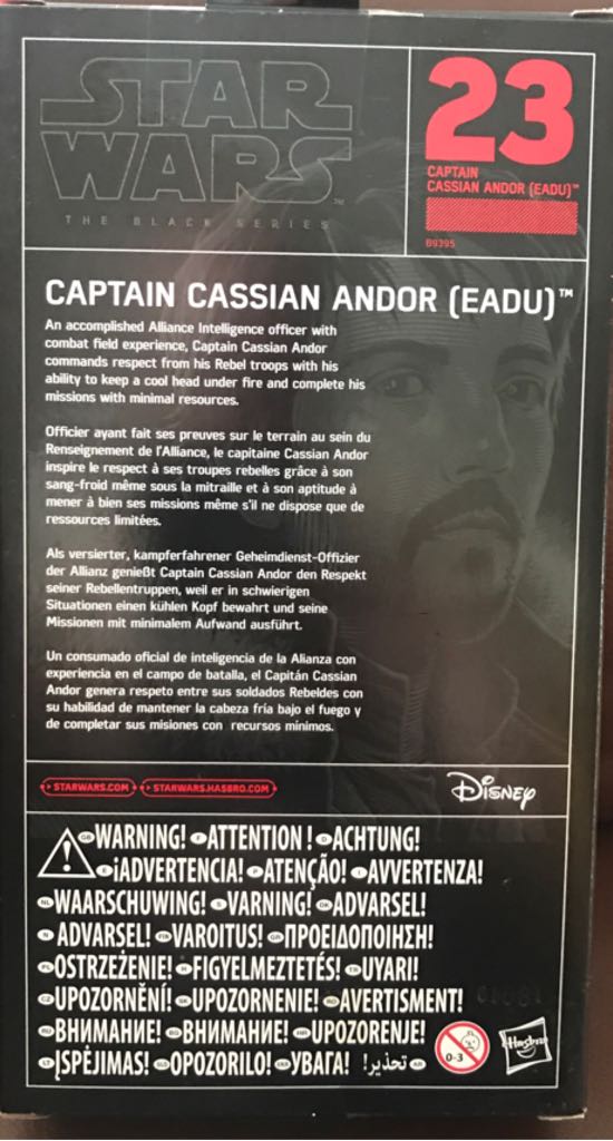 Captain Cassian Andor (Eadu)•#23 - Hasbro (Star Wars - Black Series 6”) action figure collectible - Main Image 2