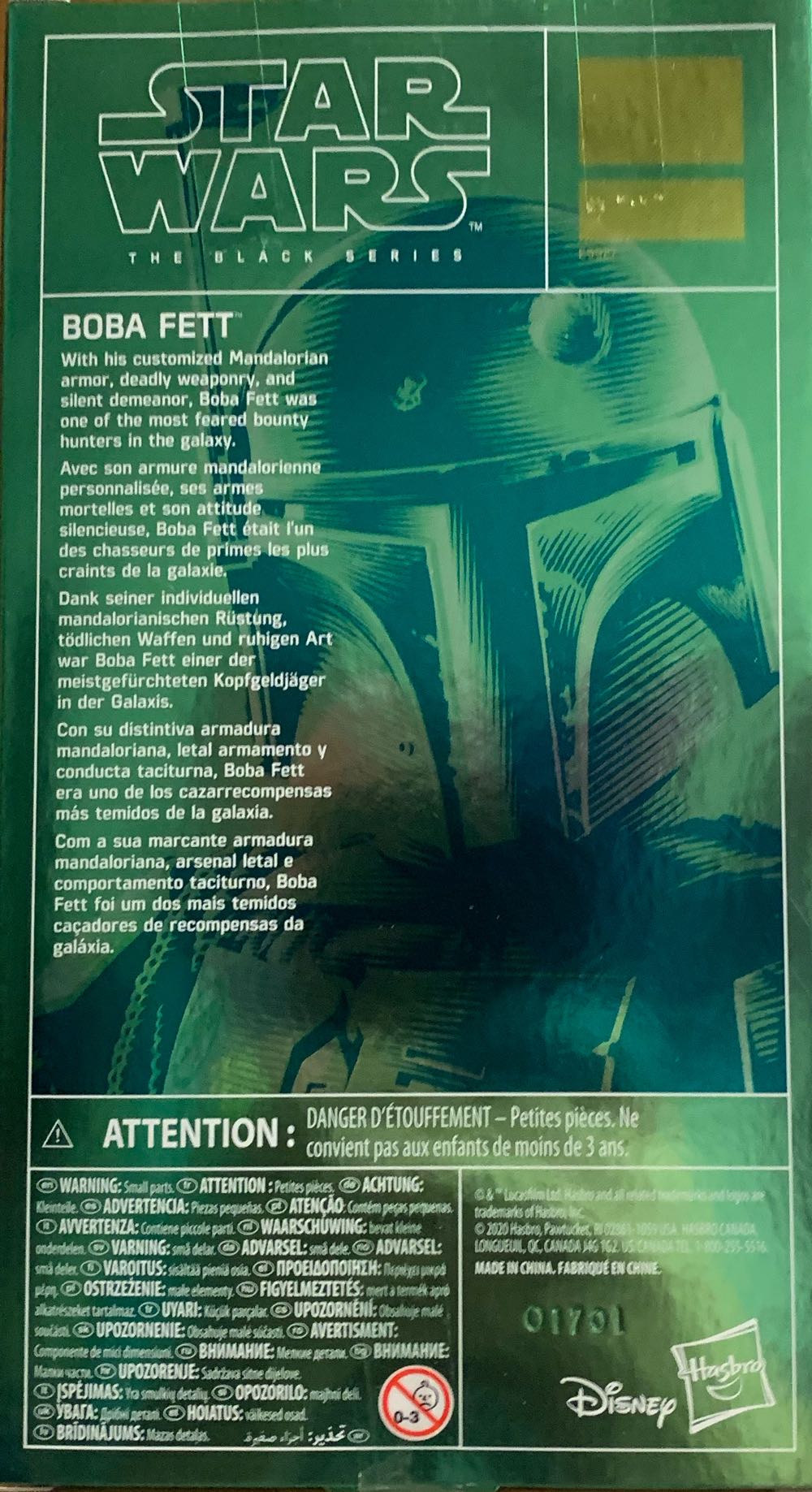 Boba Fett Carbonized  - Hasbro (Star Wars: Boba Fett) action figure collectible [Barcode 5010993734450] - Main Image 2