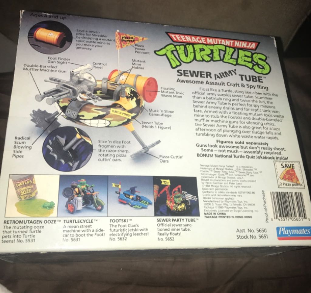 Teenage Mutant Ninja Turtles Sewer Army Tube - Playmates (Teenage Mutant Ninja Turtles (1989)) action figure collectible [Barcode 043377056515] - Main Image 2