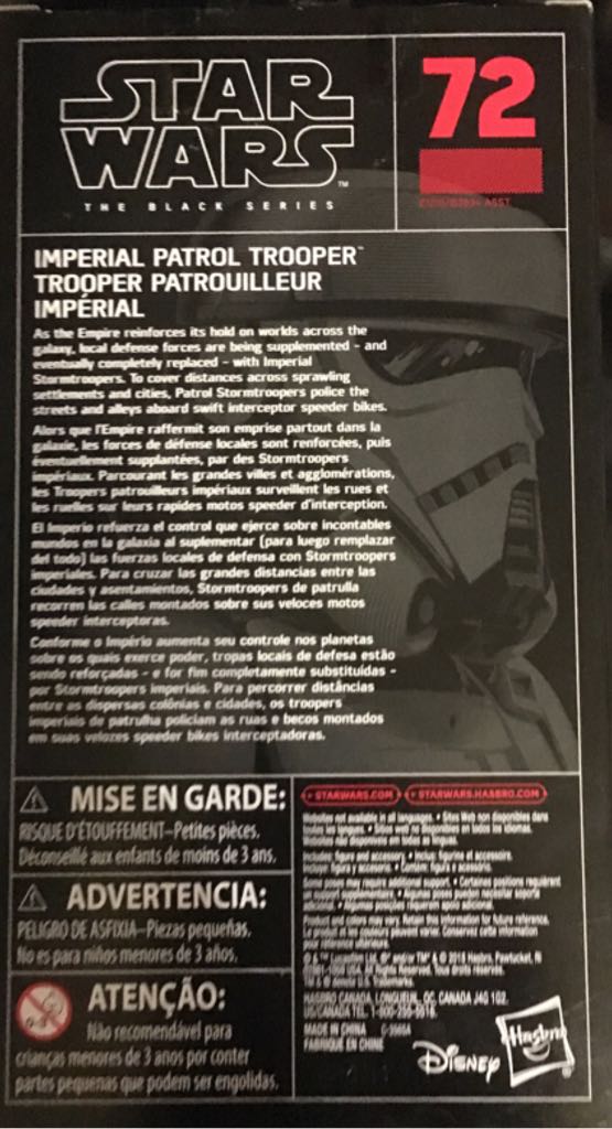 Red - #72 Imperial Patrol Trooper - Hasbro (Star Wars The Black Series 6”) action figure collectible - Main Image 2