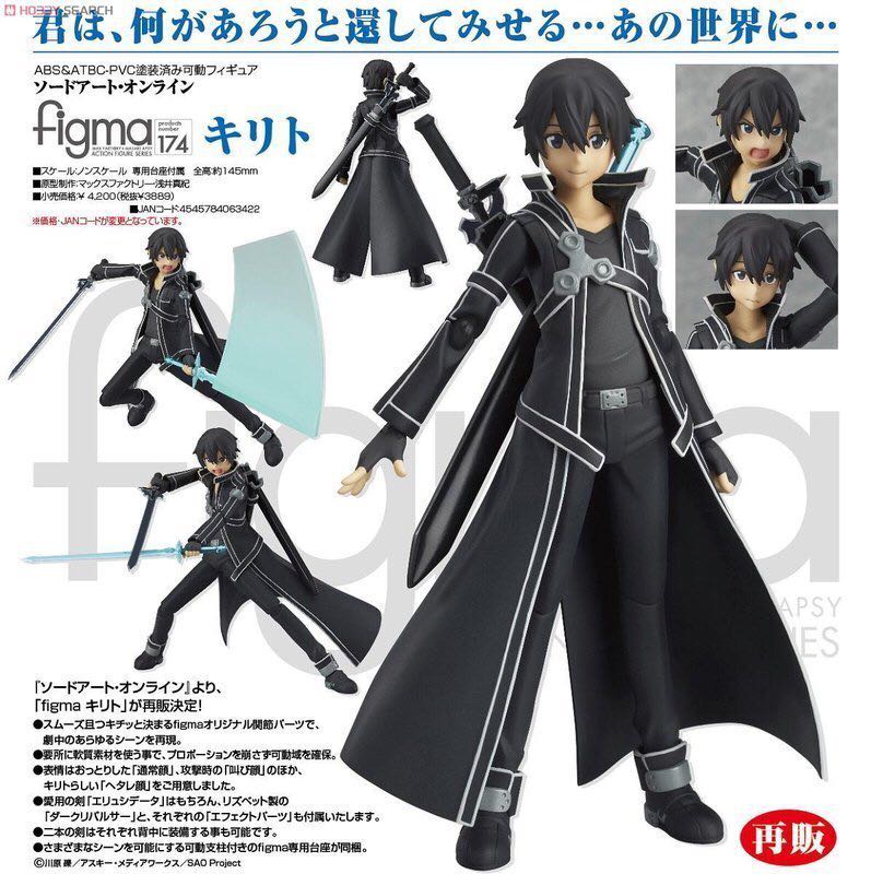 Figma (174): Sword Art Online - Kirito - Max Factory / Good Smile Company (Figma Action Figure Series) action figure collectible - Main Image 2