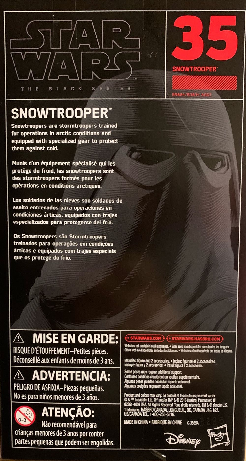 35 Imperial Snowtrooper - Disney / Hasbro (Star Wars: The Black Series) action figure collectible [Barcode 630509483525] - Main Image 2