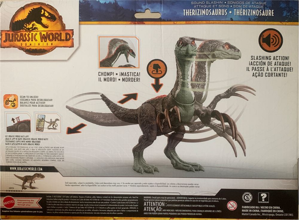 Jurassic World - Therizinosaurus - Mattel (Jurassic World) action figure collectible [Barcode 887961938609] - Main Image 3