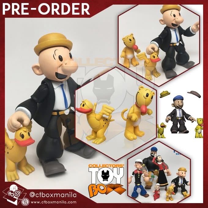 Castor Oyl w/ Bernice The Whiffle Hen and Eugene The Jeep - Boss Fight Studios (Popeye) action figure collectible [Barcode 814800022946] - Main Image 3