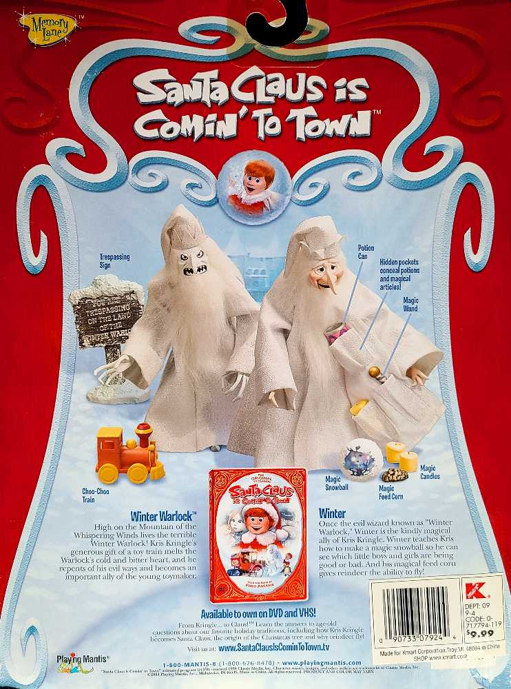 Xmas: Santa Claus Is Comin’ To Town - Winter Warlock (Evil) Xmas - Playing Mantis Inc. (Christmas Television Specials) action figure collectible [Barcode 090733079244] - Main Image 2