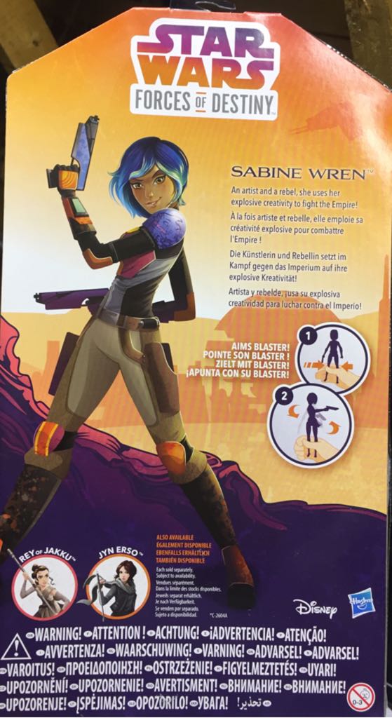 C1623 Sabine Wren - Hasbro (Star Wars Forces of Destiny) action figure collectible - Main Image 2