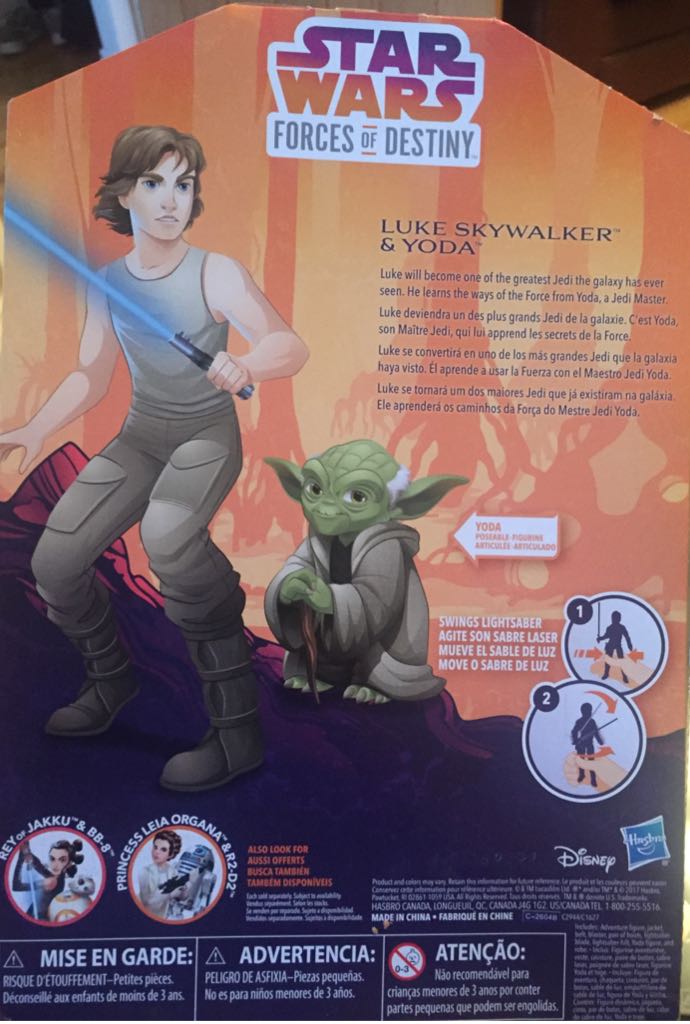 Luke Skywalker & Yoda - Disney Hasbro (Star Wars Forces of Destiny) action figure collectible - Main Image 2