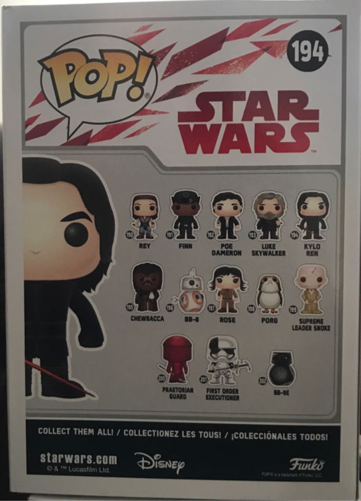 194 Kylo Ren Glow In The Dark - Funko (Star Wars Pop) action figure collectible - Main Image 2
