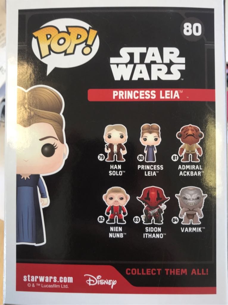 80 Princess Leia - Funko (Star Wars Pop) action figure collectible - Main Image 2