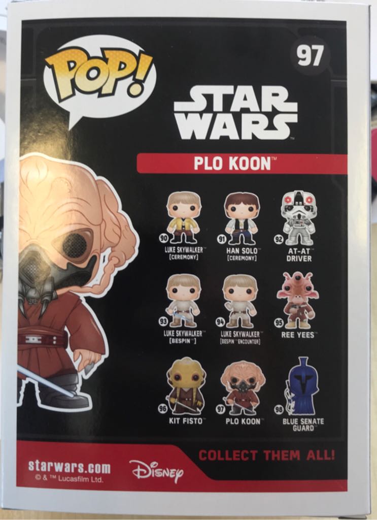 97 Plo Koon - Funko (Star Wars Pop) action figure collectible - Main Image 2