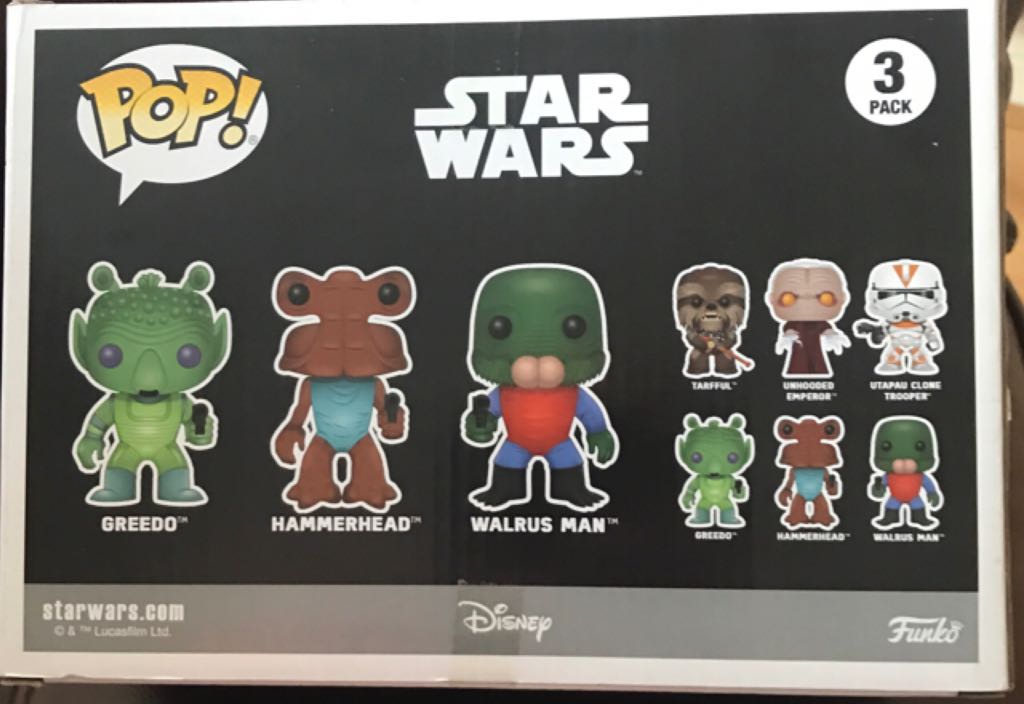 Greedo/Hammerhead/Walrus Man 3 Pack - Funko (Star Wars Pop) action figure collectible - Main Image 2